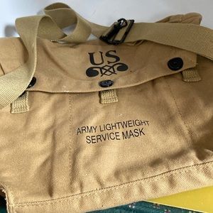 NEW condition tan canvas shoulder bag with 3 pockets & large interior